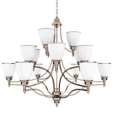 Elegant Laurel Leaf Chandelier 3D model image 1 