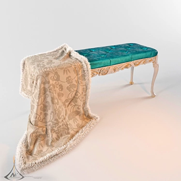 Elegant Firmino Ottoman 3D model image 1 