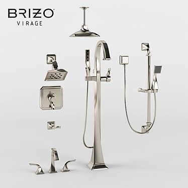 Sophisticated Brizo Virage Bathroom Set 3D model image 1 