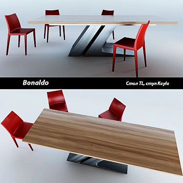 Title: Bonaldo TL & Kayla: Sophisticated Desk Set 3D model image 1 