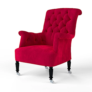 Luxury Velor Chair 3D model image 1 