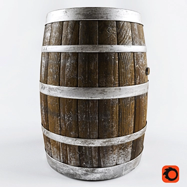 Vintage Barrel: Authentic Rustic Charm 3D model image 1 