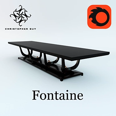 Elegant Buffet Table, Christopher Guy 3D model image 1 