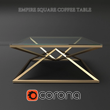 Geometric Glass Coffee Table 3D model image 1 