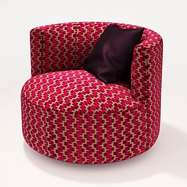 Saba Chance: Stylish Swivel Tub Chair 3D model image 1 