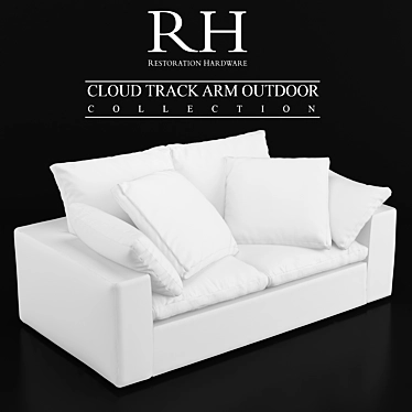 Outdoor Cloud Track Arm Sofa 3D model image 1 