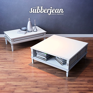 Cara Hardwood Coffee Table - Sleek and Stylish Addition to Any Living Space 3D model image 1 