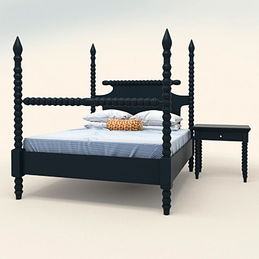 Elegance Spindle Bed Set
Sophisticated Spindle Bed Ensemble
Gwendoline Spindle Bed Set
Tast 3D model image 1 