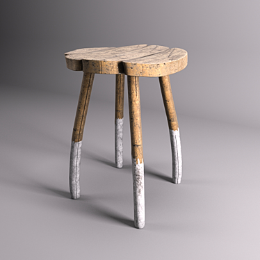 Vintage Wooden Chair 3D model image 1 