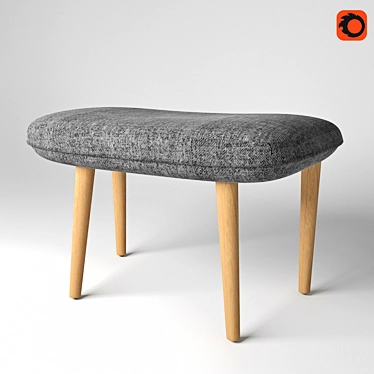 Minimalist Cosmo Ottoman 3D model image 1 