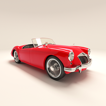 Title: Classic 1955 MG MGA 3D model image 1 