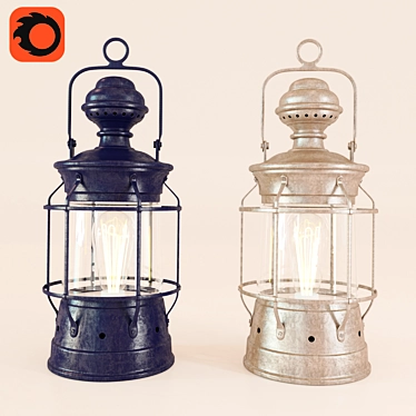 Retro Charm: Vintage Lamp 3D model image 1 