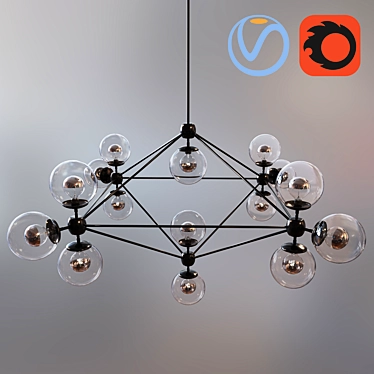  Modern Modo Chandelier 3D model image 1 