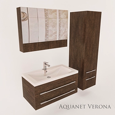 Aquanet Verona Vanity 3D model image 1 