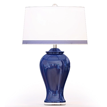 Elegant Navy Table Lamp 3D model image 1 