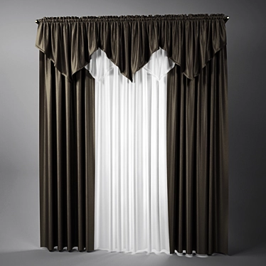 Classic Curtain - Marvelous Design  3D model image 1 