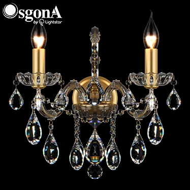 Champa Crystal Wall Sconce 3D model image 1 