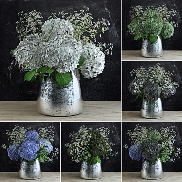 Whimsical Hydrangea Bouquet 3D model image 1 