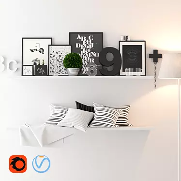 Stylish Home Décor Set 3D model image 1 