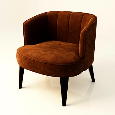 Luxury Velvet Armchair 3D model image 1 