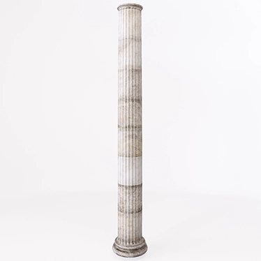 Doric Column 3D Model: High-Resolution Texture 3D model image 1 