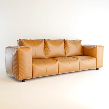 Modern Comfort: Hudson III Sofa 3D model image 1 
