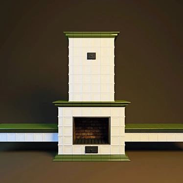 Cozy Hearth: Modern Fireplace Design 3D model image 1 