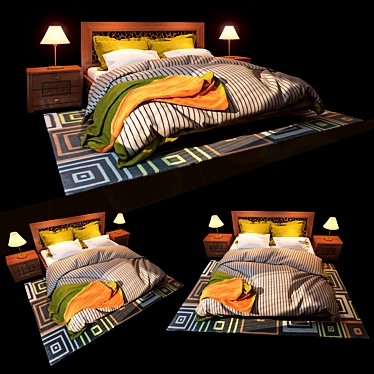 Lago di Garda Serenissima Bedroom Set 3D model image 1 