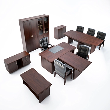 Executive Suite "Hamilton": Complete Cabinet Set 3D model image 1 