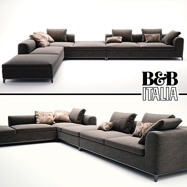 B&B Michel Club Corner Sofa 3D model image 1 