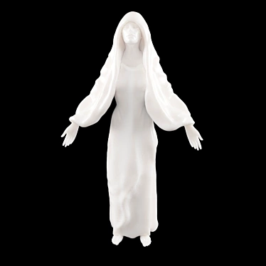 Graceful Nuns Statue 3D model image 1 