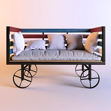 Rustic Rise Sofa 3D model image 1 
