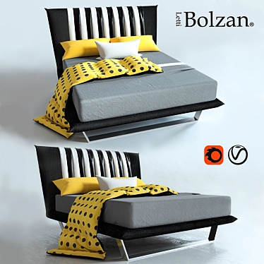 Elegant Bolzan Bed 3D model image 1 