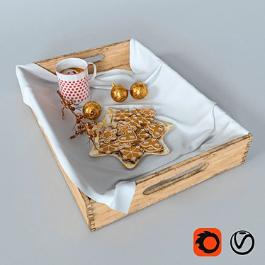 Bedside Breakfast Delight 3D model image 1 