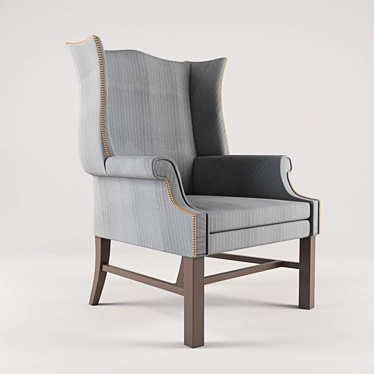 Elegant Kent Wing Chair 3D model image 1 