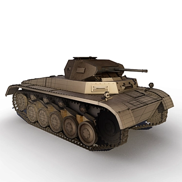 Panzer II: Authentic Tank Replica 3D model image 1 