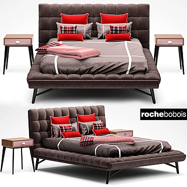 Roche Bobois Lit: Sleek and Stylish Bed 3D model image 1 