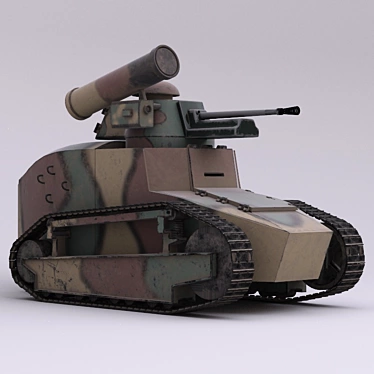 Renault FT17: Powerful Tank Beast 3D model image 1 