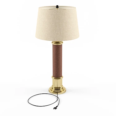 Frederick Cooper Leather Table Lamp 3D model image 1 