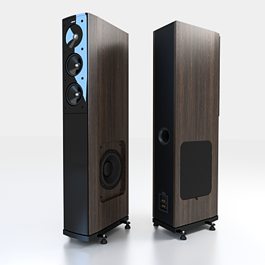 Immersive Sound Experience: Jamo S606 Speakers 3D model image 1 