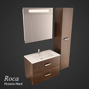 Roca Victoria Nord 80 Wenge Vanity 3D model image 1 