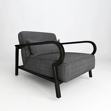 Milano 9290L Chair: Elegant Wood Design 3D model image 1 