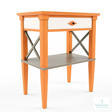 Elegant Valentina Bedside Table 3D model image 1 