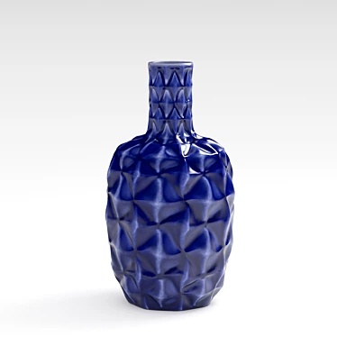 Blue Ceramic Vase - Zara Home 3D model image 1 