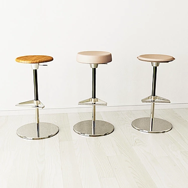 Vitra Zeb Stool: Sleek and Stylish 3D model image 1 