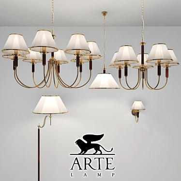 Elegant CATRIN Collection Chandelier 3D model image 1 