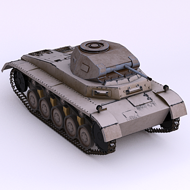 PZ 2 Tank: Realistic Military Action 3D model image 1 