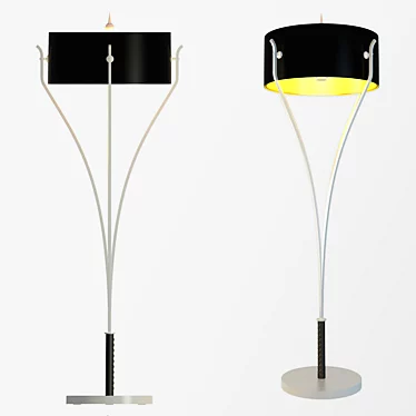 Sketch-inspired Floor Lamp 3D model image 1 