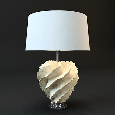 Rustic Spiral Table Lamp: John-Richard Collection 3D model image 1 