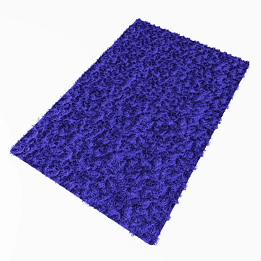 Luxurious Blue Long Pile Carpet - 2x3m 3D model image 1 